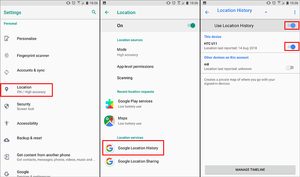 how to stop google tracking your location on android devices