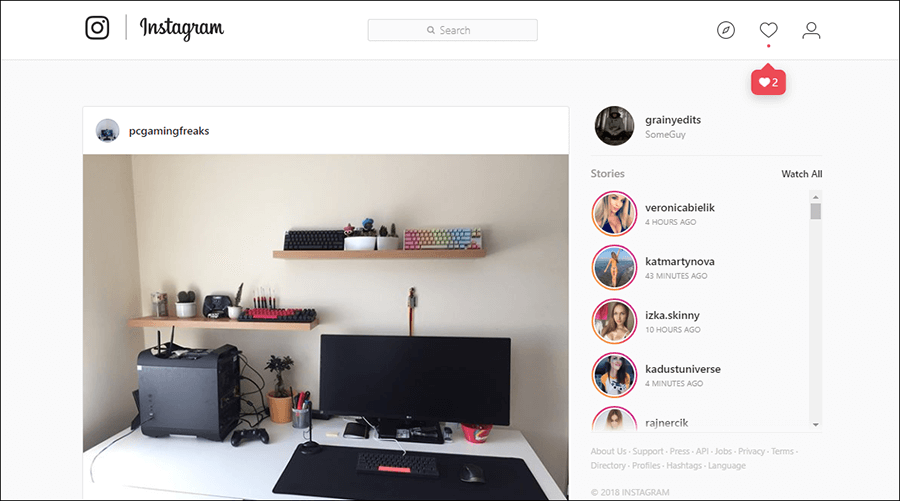 how view more posts side by side on instagram pc