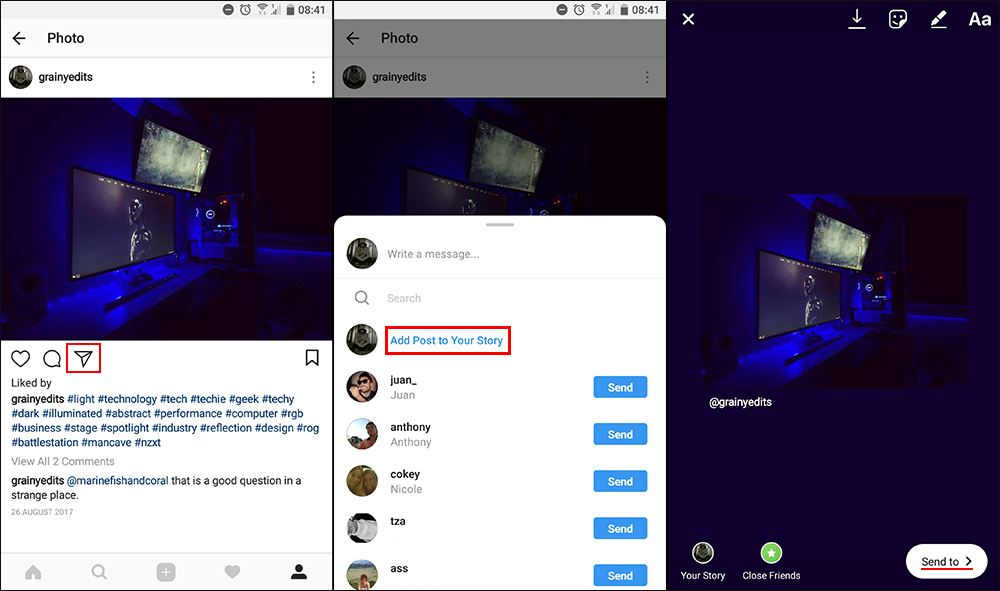 how to reshare old posts to your instagram story