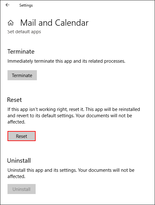 cant print from windows mail app