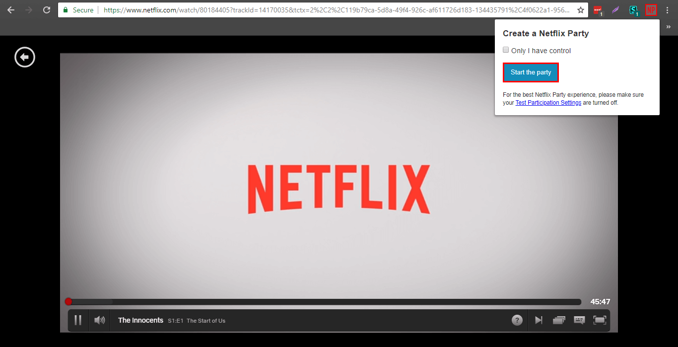 how to start a netflix party with friends