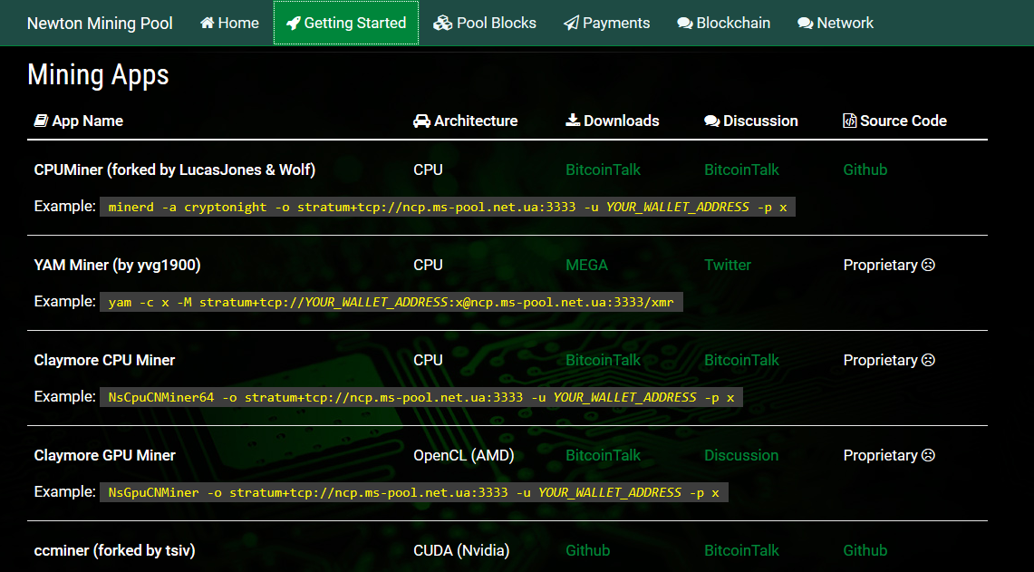 newton coin cpu mining setup guide