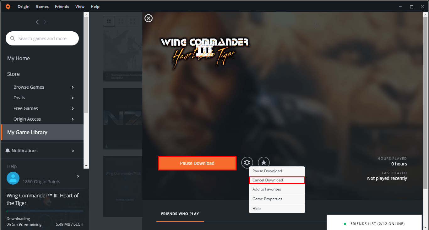 how do you fix origin download queue error