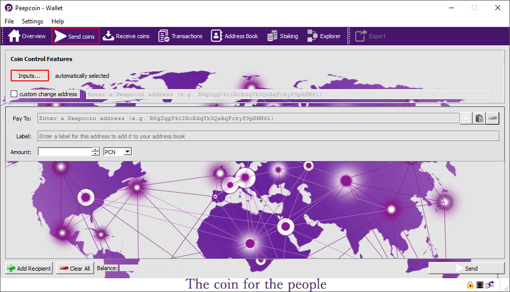 stacking peepcoin wallet addresses