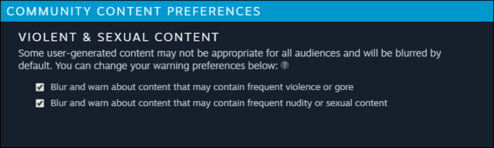how to force steam to show all adult content