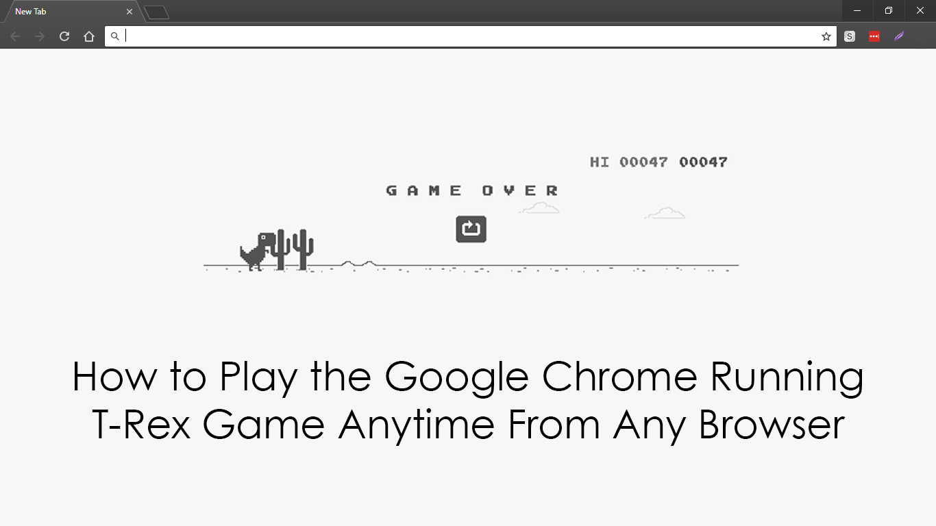 T-Rex Chrome Offline Game - Night Version