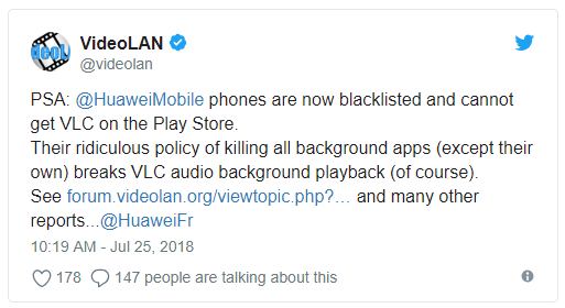 how to still get vlc on huawei phones