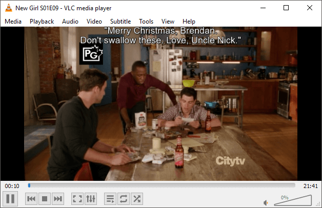 put sub titles on top of screen in vlc