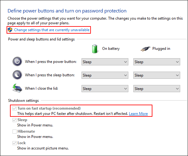 windows 10 hibernate not working properly