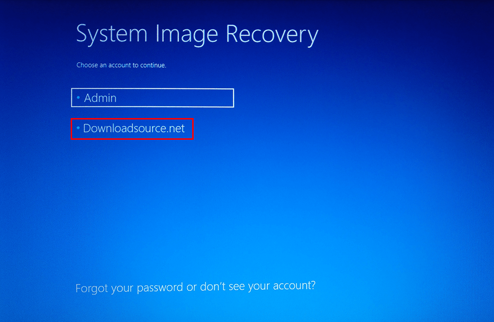 how to restore an image backup made on windows