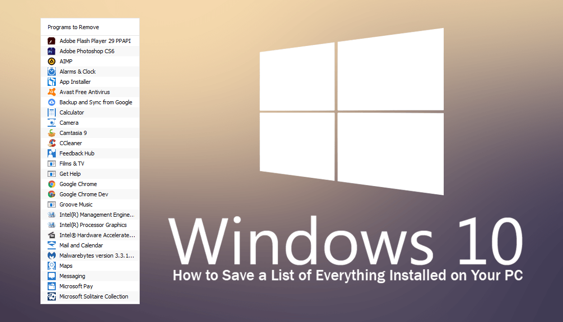 how_to_create_a_list_of_all_programs_installed_on_windows_10