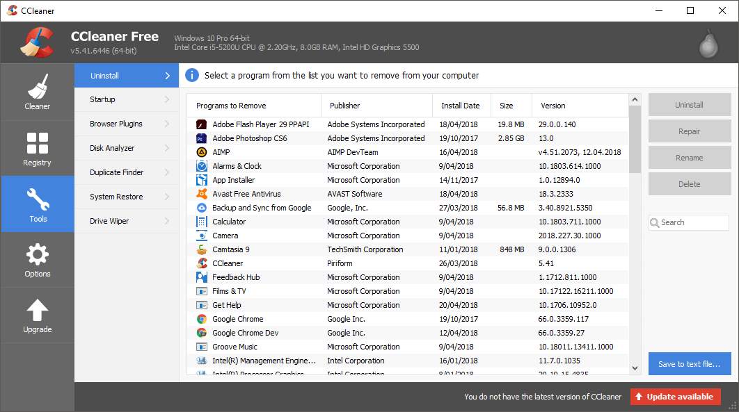 how_to_make a list of programs on windows 10 