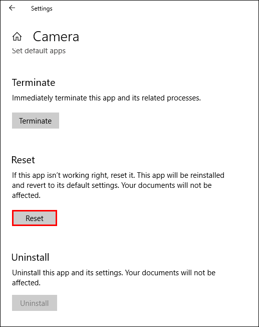 how to fix windows 10 camera not working