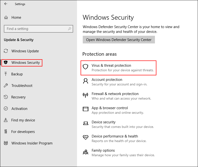 how to make an exception on windows 10 defender