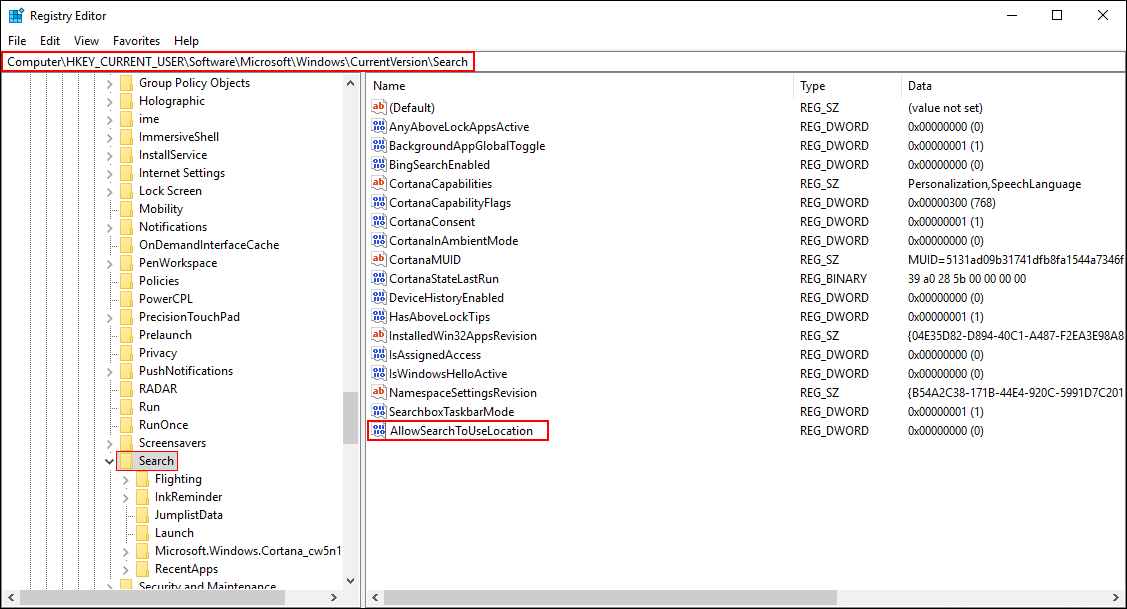 web result removed from search on windows
