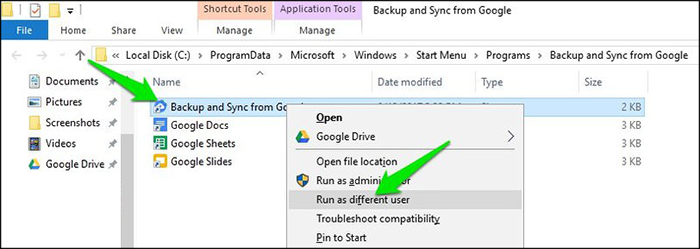 how to run multiplce instances of google backup and sync