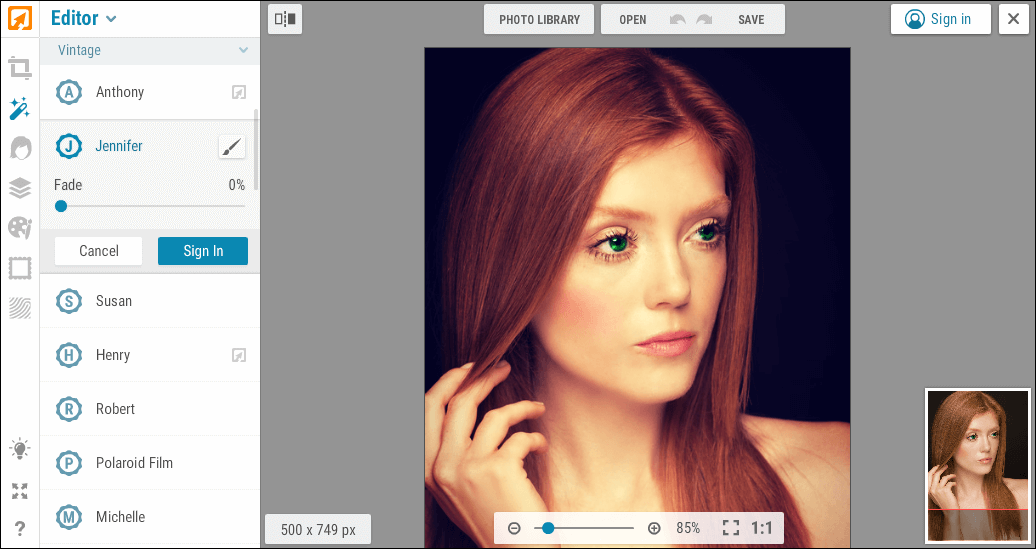 online portrait editing tools 