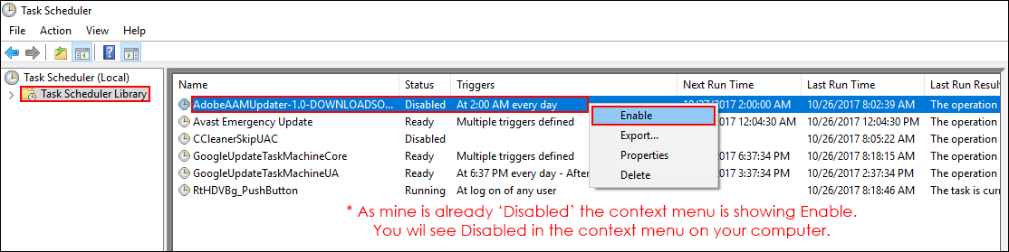 how to stop adobe auto update manager running at system boot