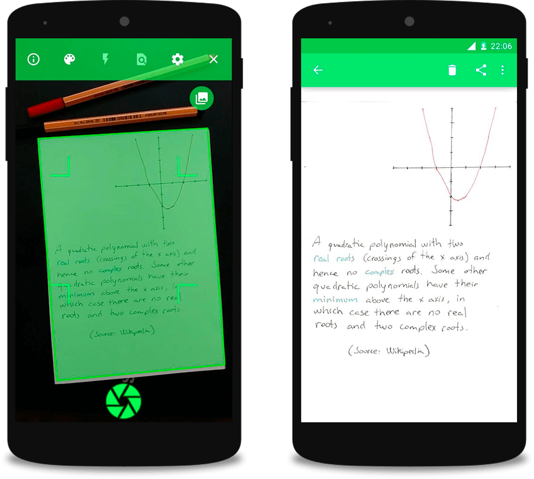 hand note scanners for android 