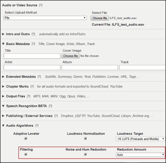 good online tools for removing noise from audio files