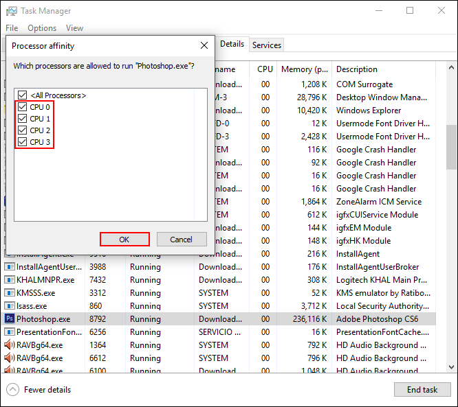 can you choose how many cpu cores a program can use in windows