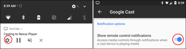 where do you find google home app notification settings
