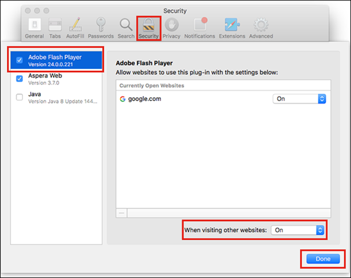 how to manually enable flash in safari