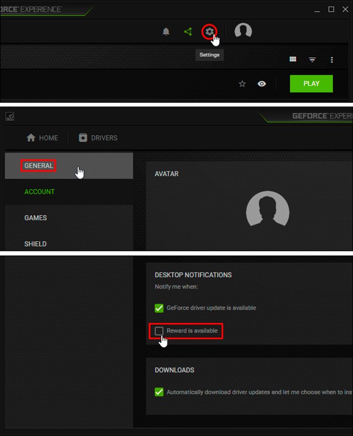 disable nvidia geforce experience notifications