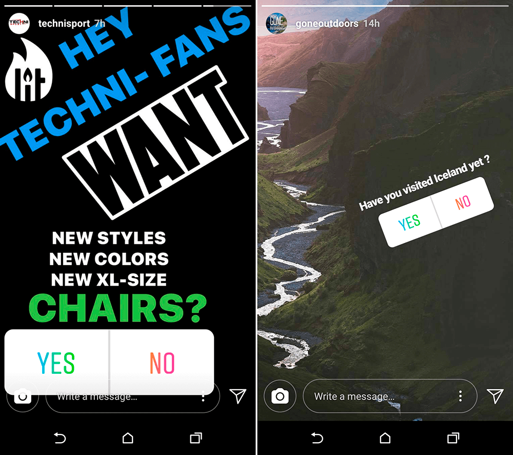 make surveys on instagram