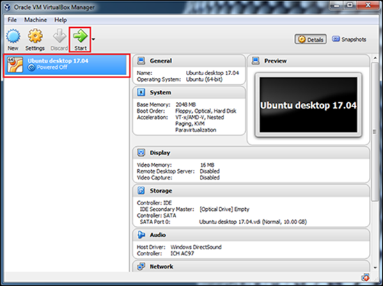 ubuntu windows virtual machine setup