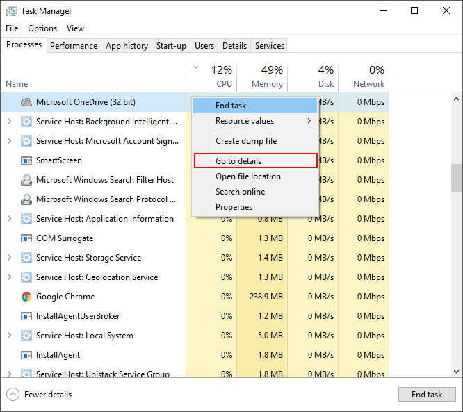 fix onedrive hight cpu usage