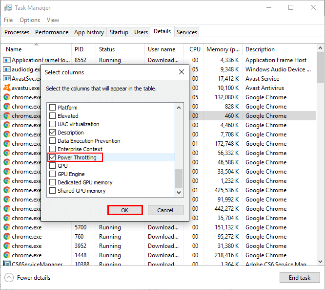 can you turn off power throttling windows 10