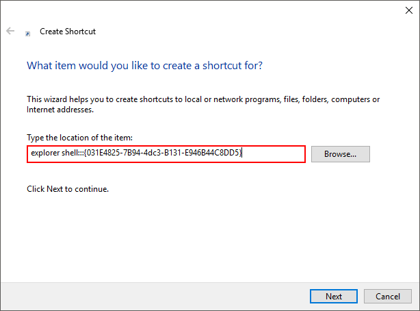 create libraries taskbar shortcut