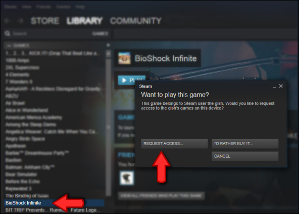 how to share your steam games library 