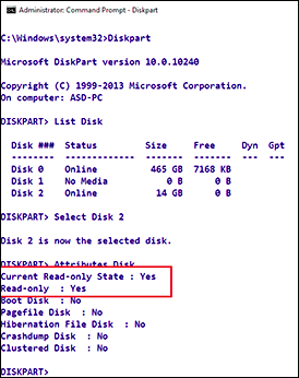 how do you check if a usb has write protection