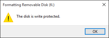how do you get rid of write protection