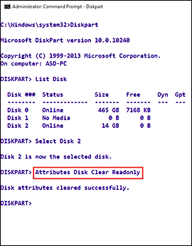 get rid or usb write protection