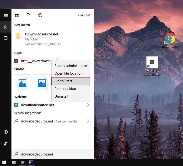 how to add firefox website shortcuts to the taskbar