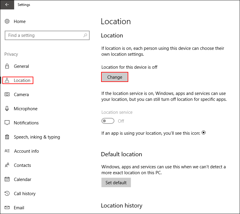 stop edge asking for windows location info