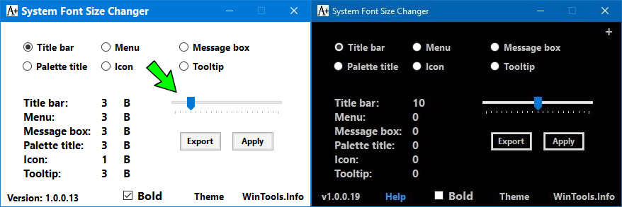 how do you change font sizes in windows 10 like windows 7 and 8 
