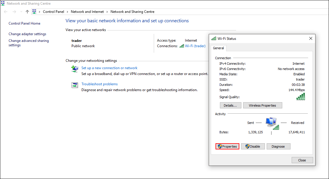 how to set wifi adapter to disable when ethernet is connected