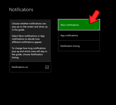 disable pop ups during media playback xbox one