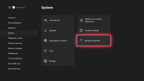 how to back up xbox data to external drive
