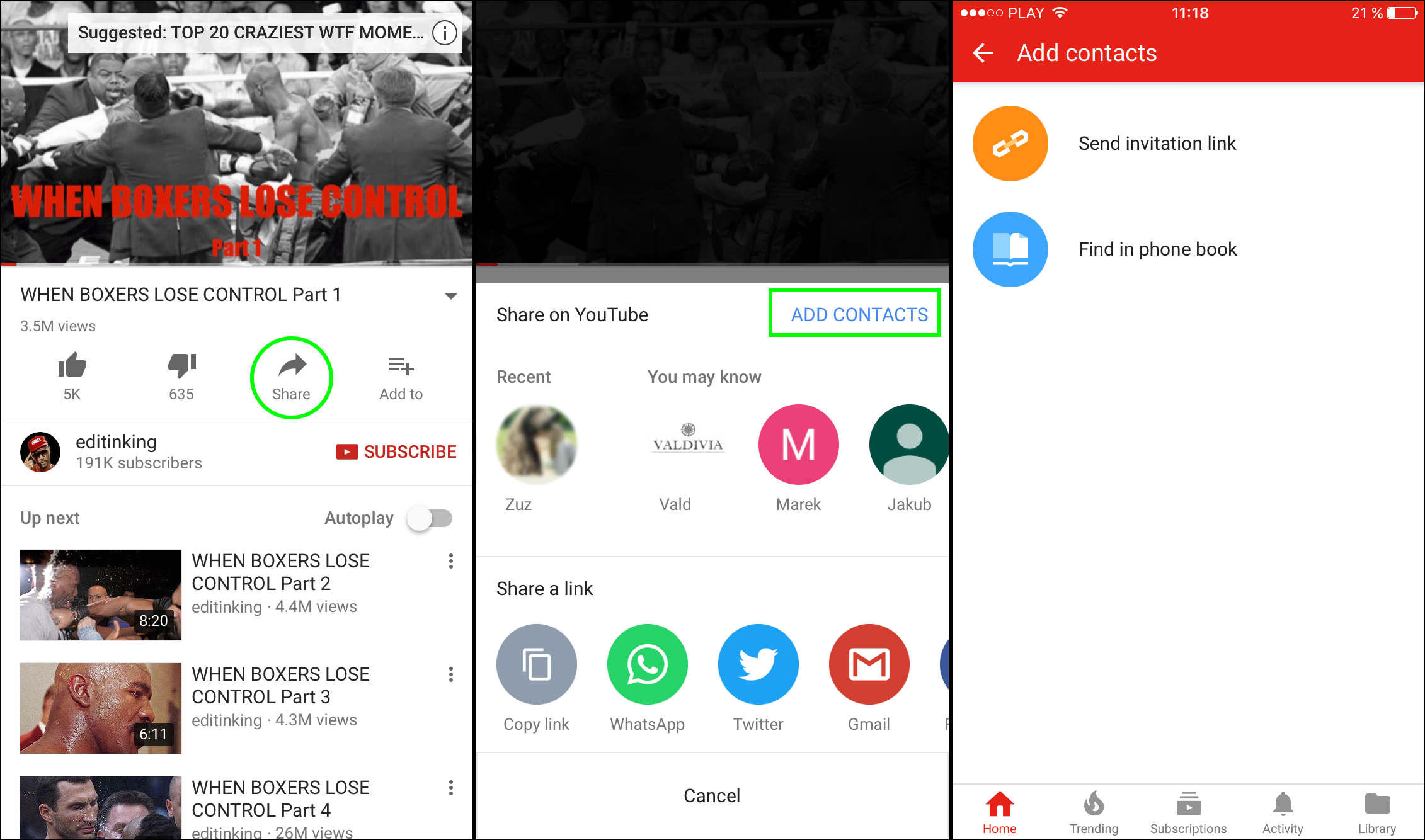 How to Share Videos and Chat with Friends Using the YouTube App.