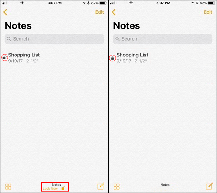 adding passwords to note files on ios