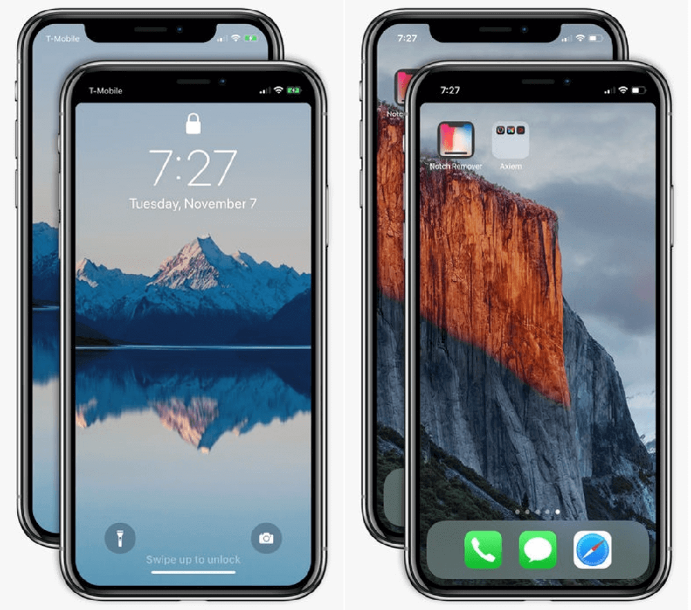 iphone x notch wallpaper templates