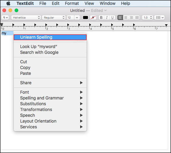 add words to mac dictionary 