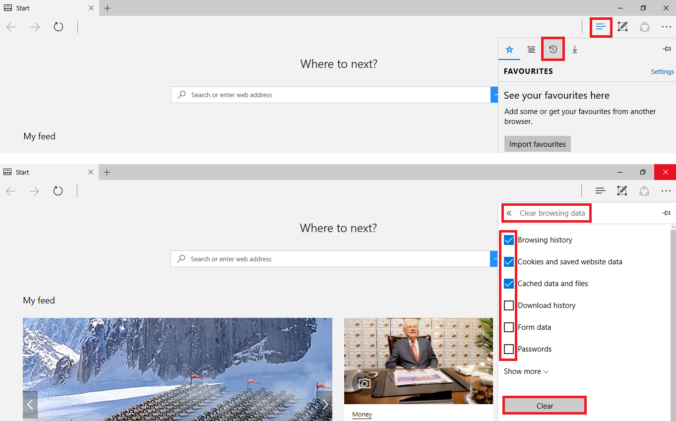 how to clear edge cache how to clear edge cache