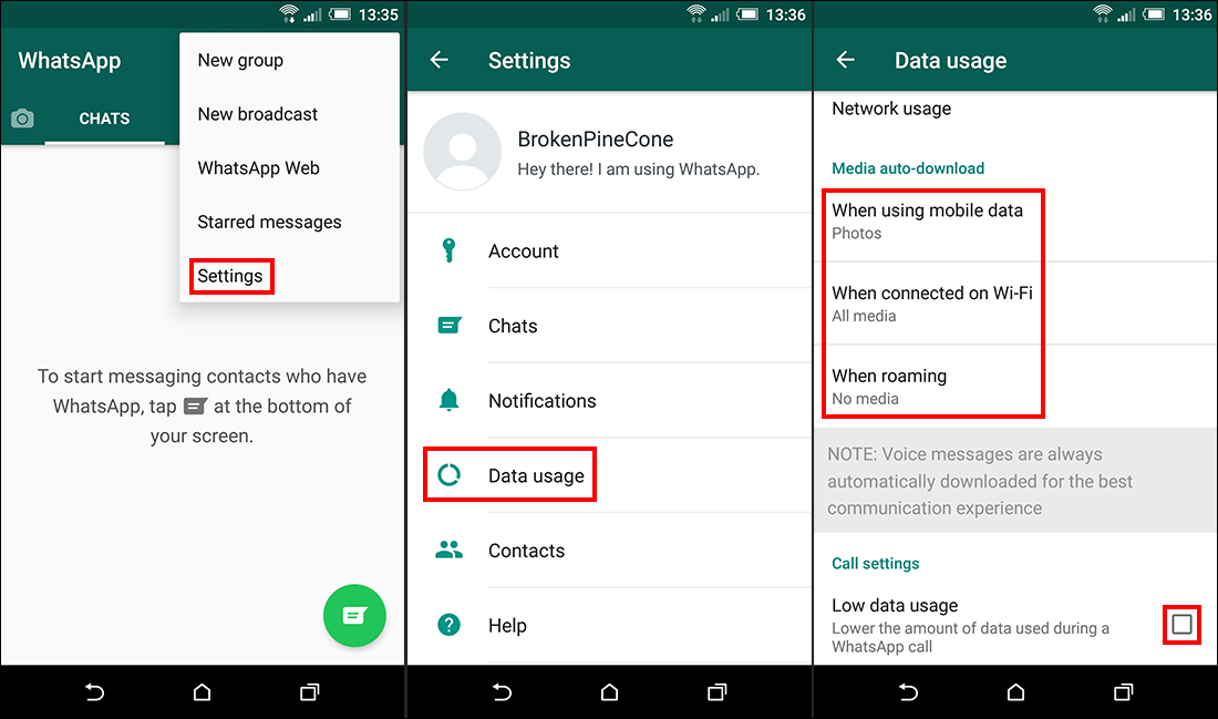 how do you lower whats app data usage