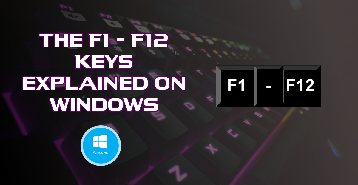 The F1 Through F12 Keys Explained on Windows.
